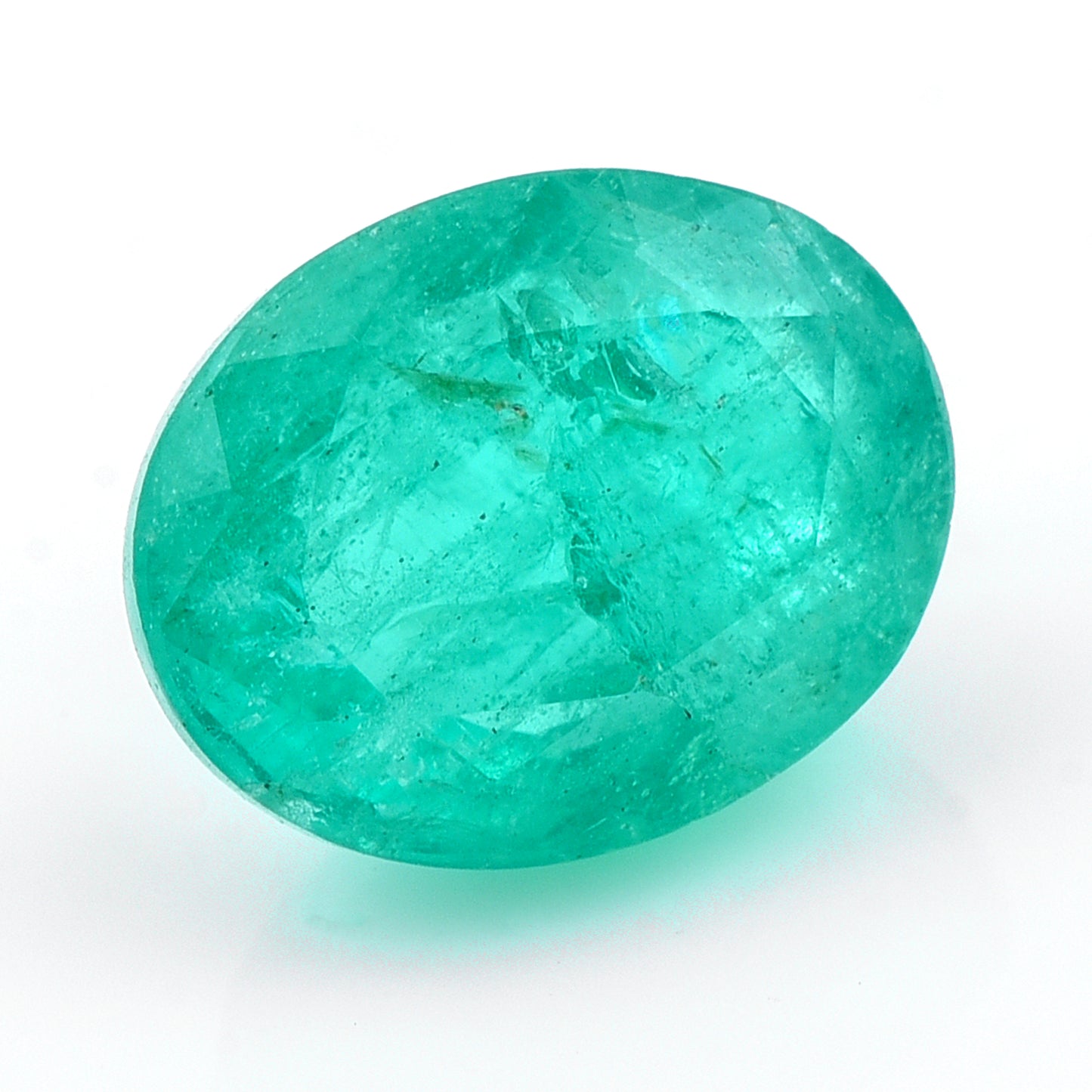 3.97 Natural Beryl Emerald Oval Mixed Cut Gemstone