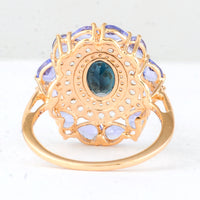 3.04 Ct Oval Tourmaline 14K Gold Ring