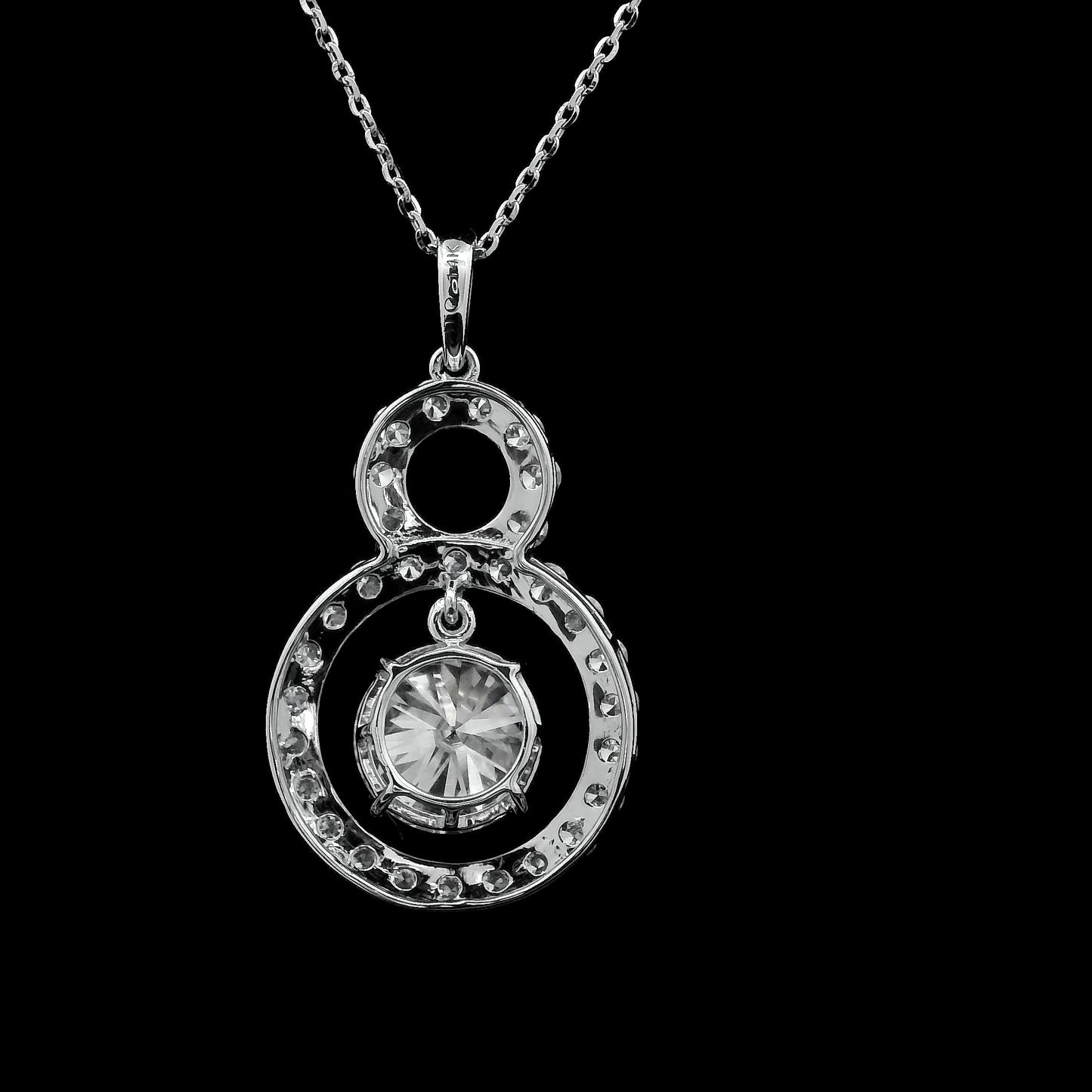 2.71 Carats Lab Grown Diamond 14K Gold Pendant