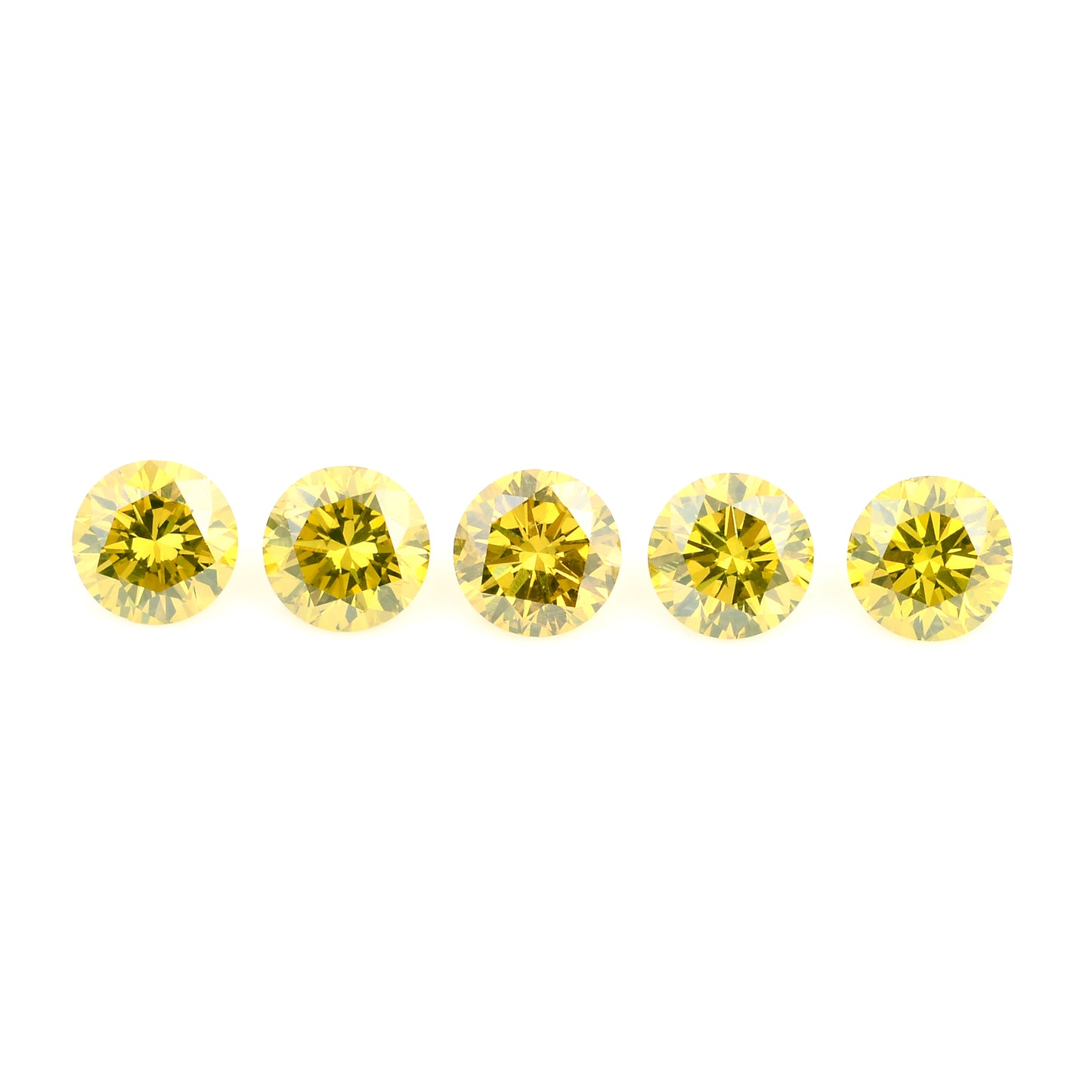 0.79 Yellow Diamond Round Loose Gemstone