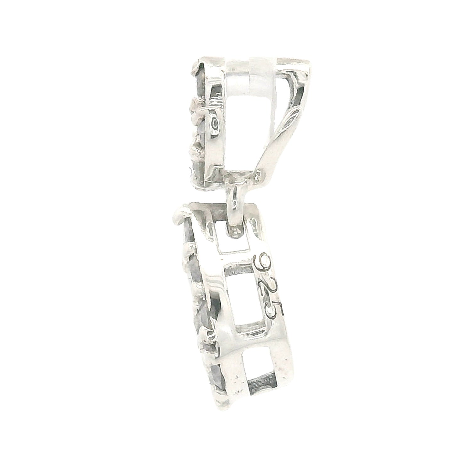 0.21 Ct Round Diamond 925 Sterling Silver Pendant