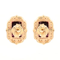 2.36 Ct Emerald Cut Natural Tourmaline 14K Gold Earrings