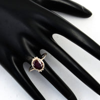 2.21 Ct Oval Mixed Cut Natural Corundum Ruby 14K Gold Ring