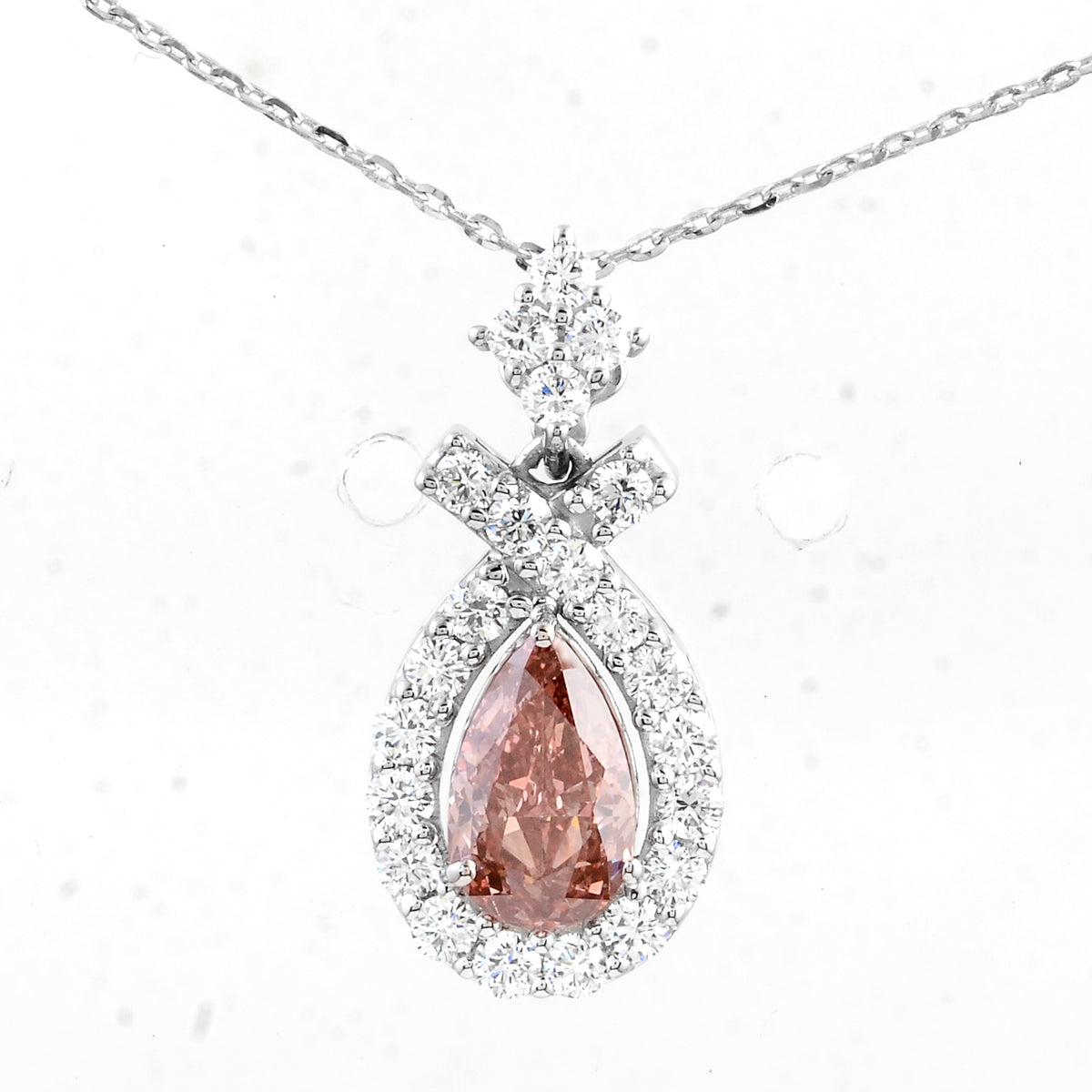1.56 Carats Pink Lab Grown Diamond 14K Gold Pendant