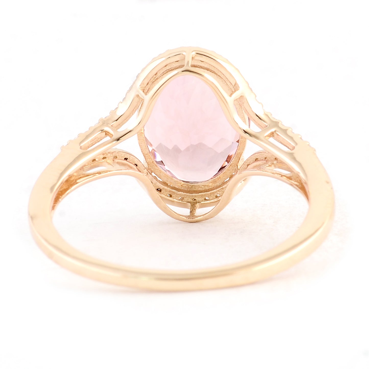 2.34 Ct Oval Mixed Cut Natural Tourmaline 14K Gold Ring