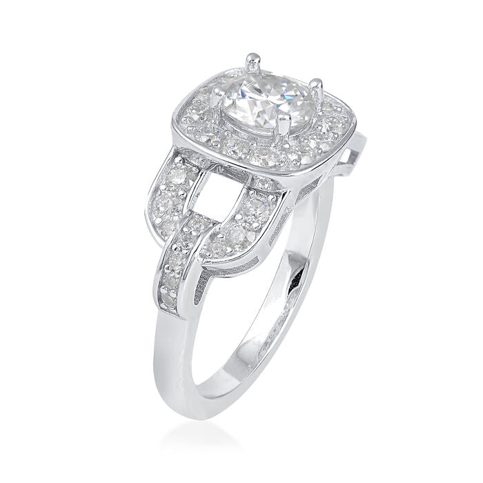 1.712 ct. t.w. Moissanite Ring in Sterling Silver. Size 5