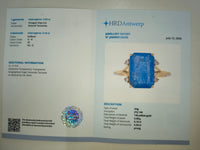 5.60 Ct Octagon Step Cut Natural Tanzanite 14K Gold Ring