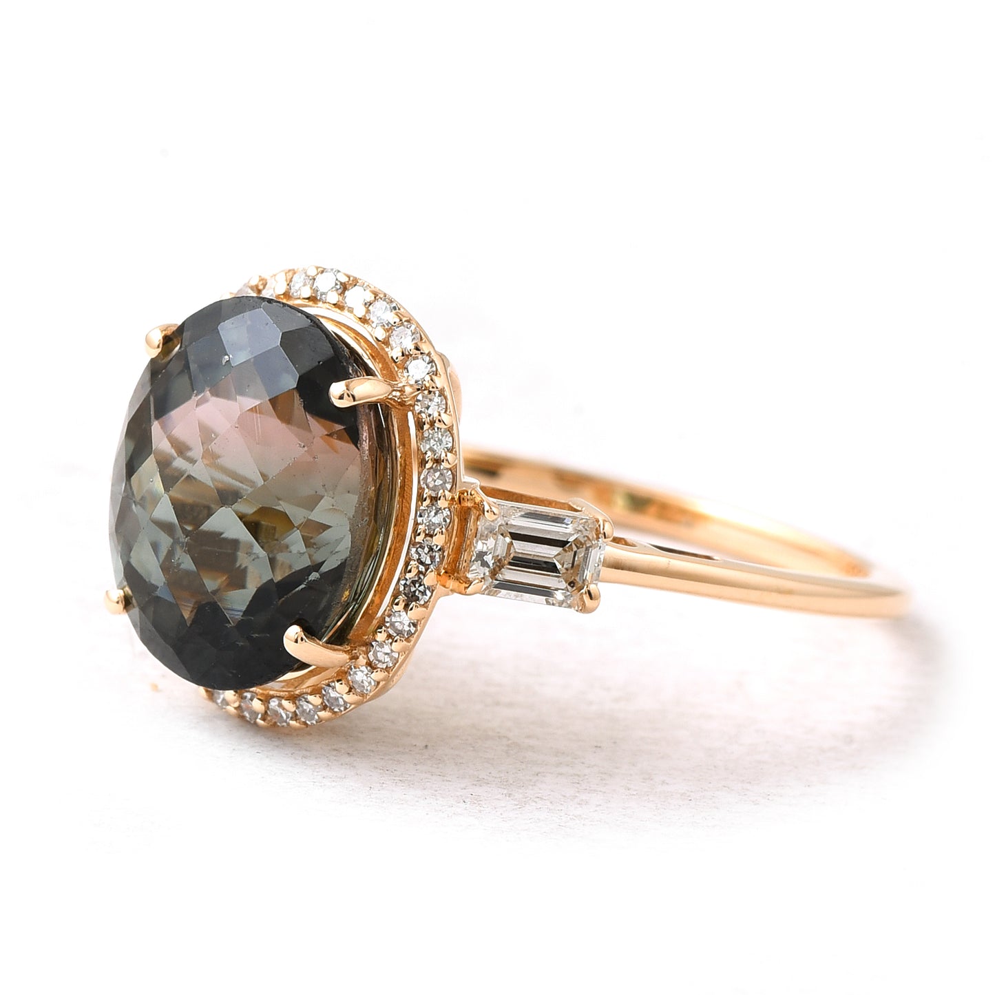 4.91 Ct Oval Tourmaline 14K Gold Ring