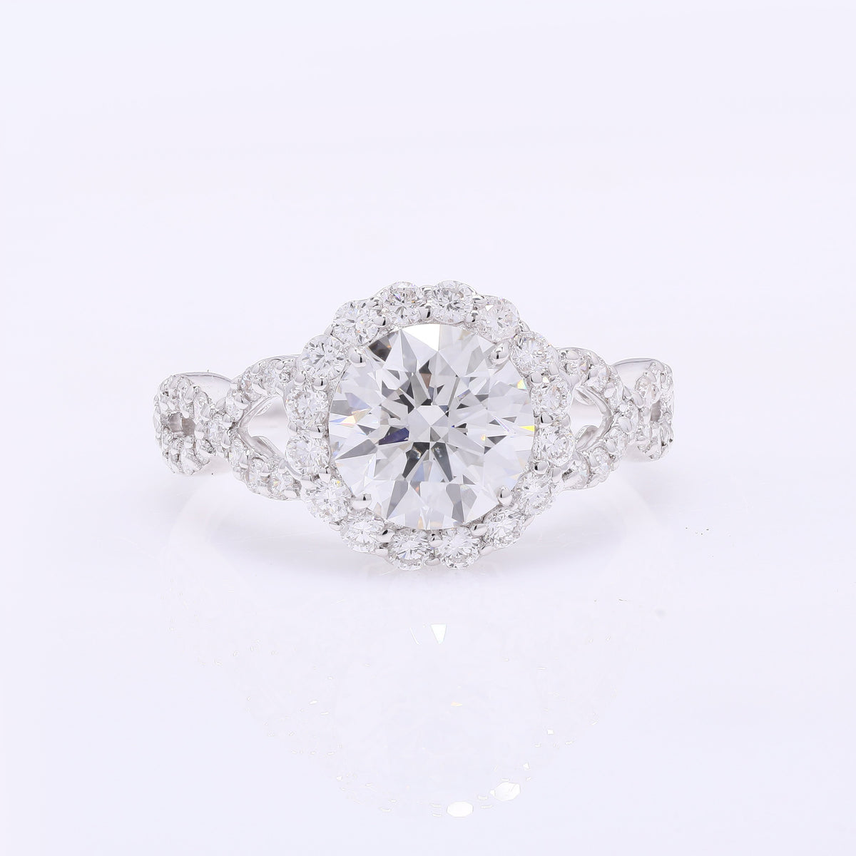 2.88 Carats Lab Grown Diamond 14K Gold Ring
