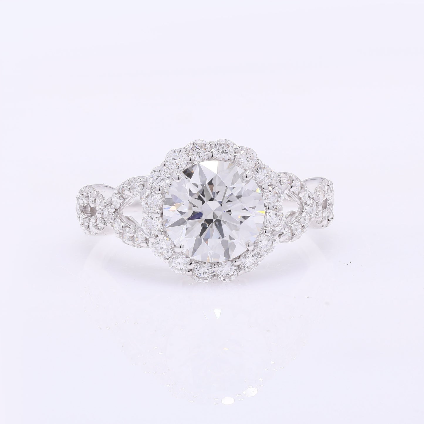 2.88 Carats Lab Grown Diamond 14K Gold Ring