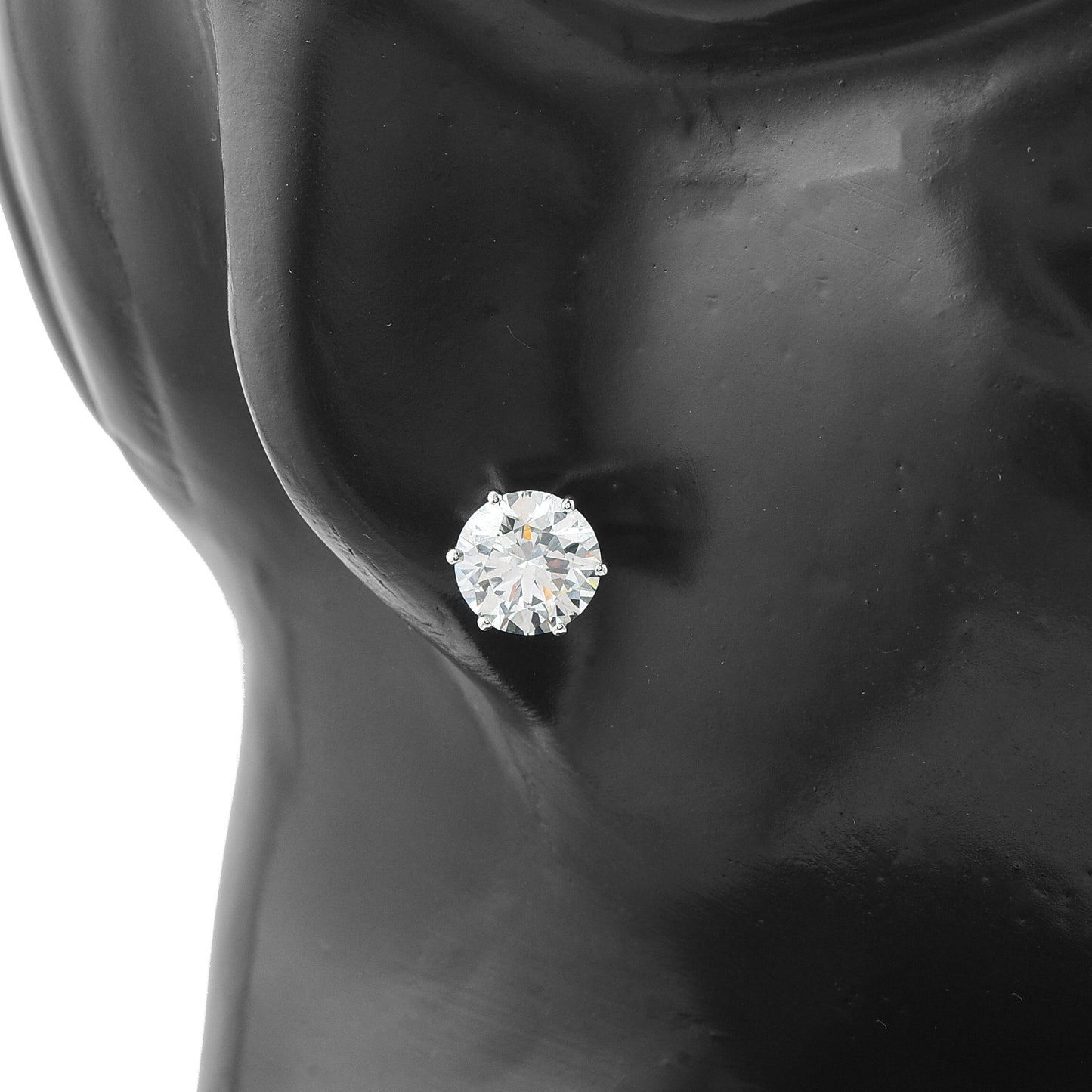 4.05 Carats Lab Grown Diamond 14K Gold Earrings
