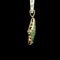1.70 Ct Pear Emerald 14K Gold Pendant