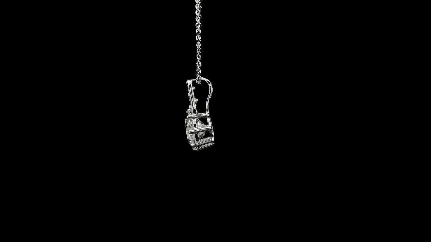 1.17 Ct Round Lab Grown Diamond 14K Gold Pendant