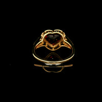 2.21 Ct Heart Mixed Cut Natural Garnet 14K Gold Ring