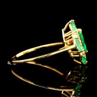 0.94 Ct Marquise Emerald 14K Gold Ring