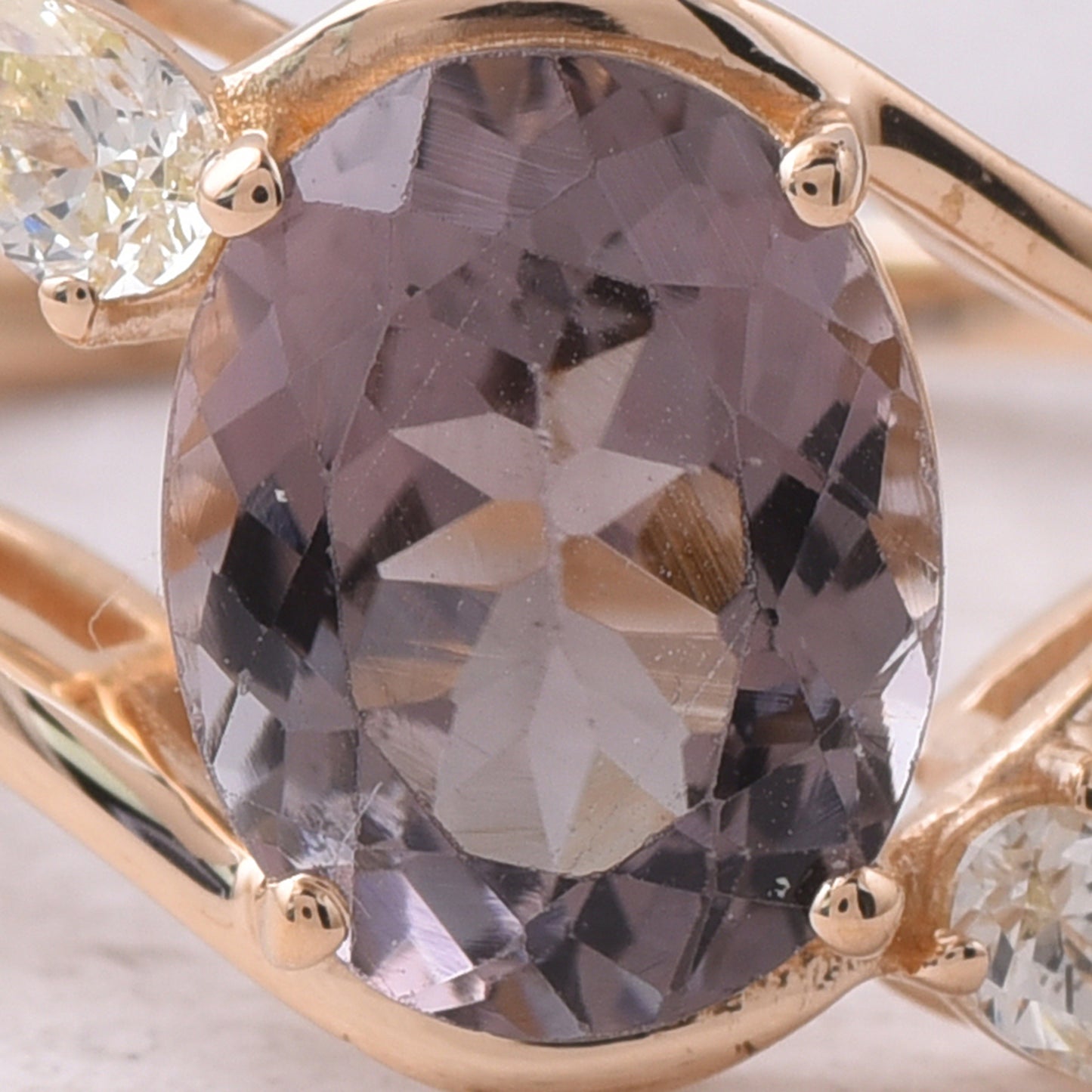 2.01 Ct Oval Mixed Cut Natural Tourmaline 14K Gold Ring