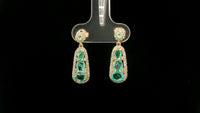 2.12 Ct Oval Emerald 14K Gold Earrings