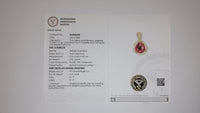 2.46 Ct Pear Cabochon Natural Tourmaline 14K Gold Pendant