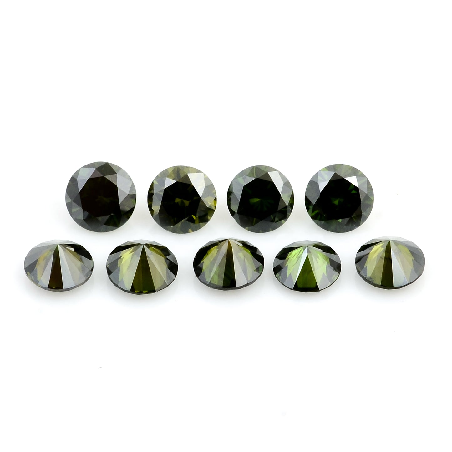 0.81 Green Diamond Round Loose Gemstone