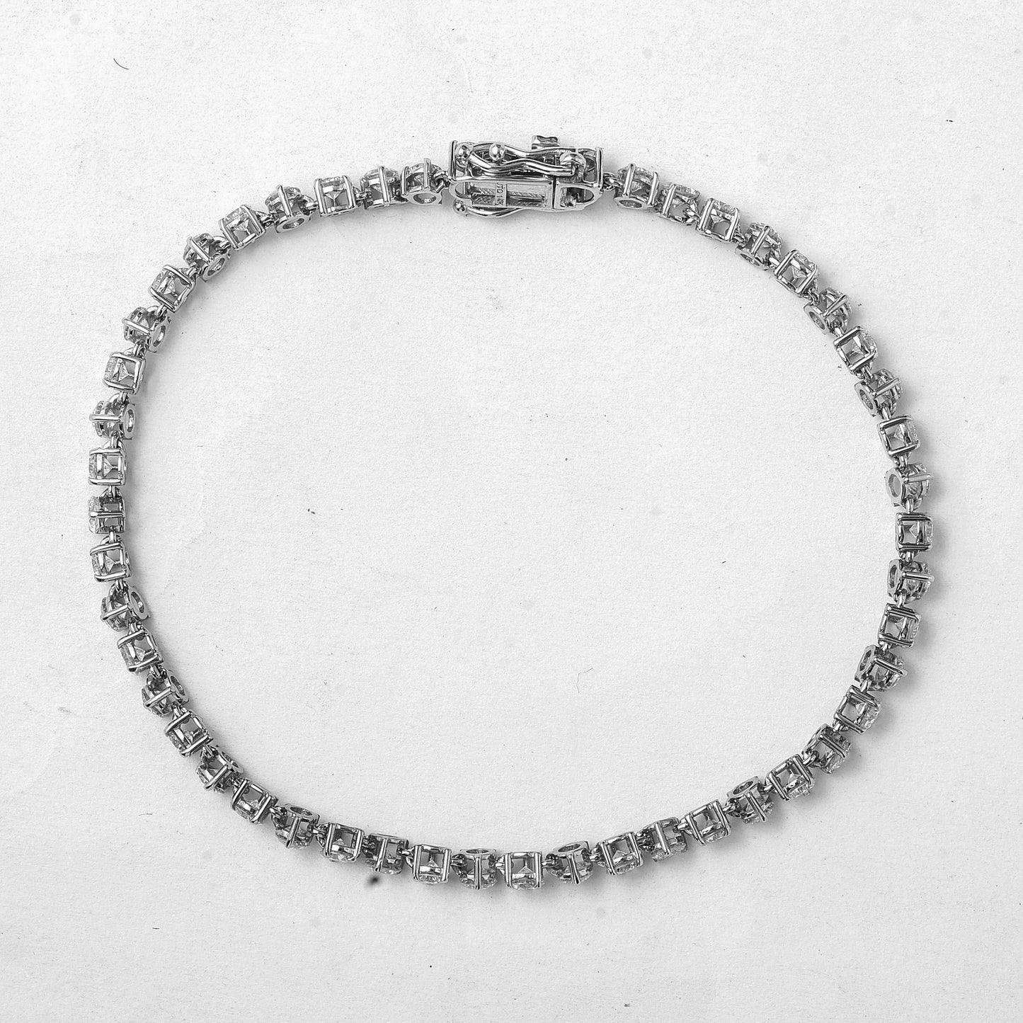 3.68 Ct Round Lab Grown Diamond 14K Gold Bracelet