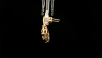 3.00 Ct Square Tourmaline 14K Gold Earrings