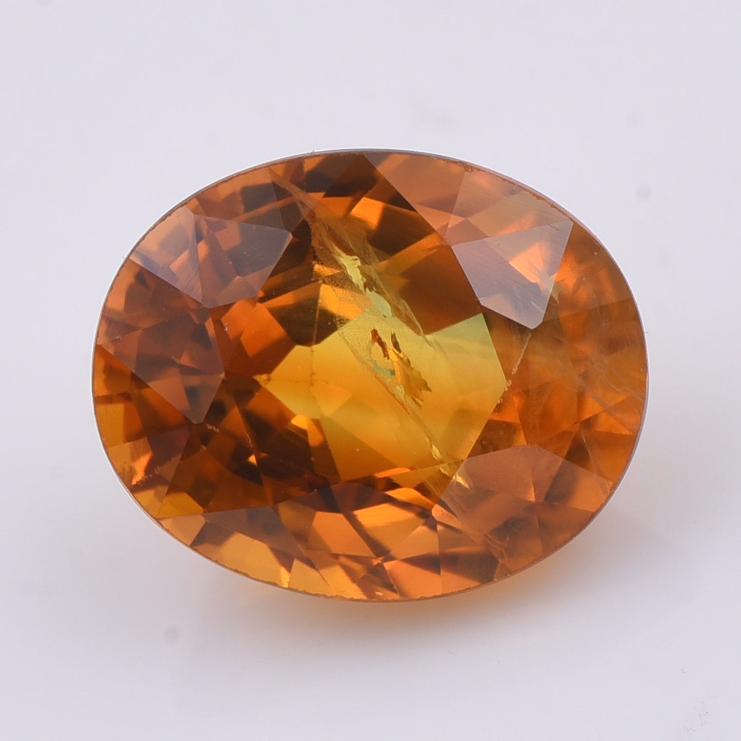 2.76 Natural Corundum Orange Sapphire Oval Mixed Cut Gemstone