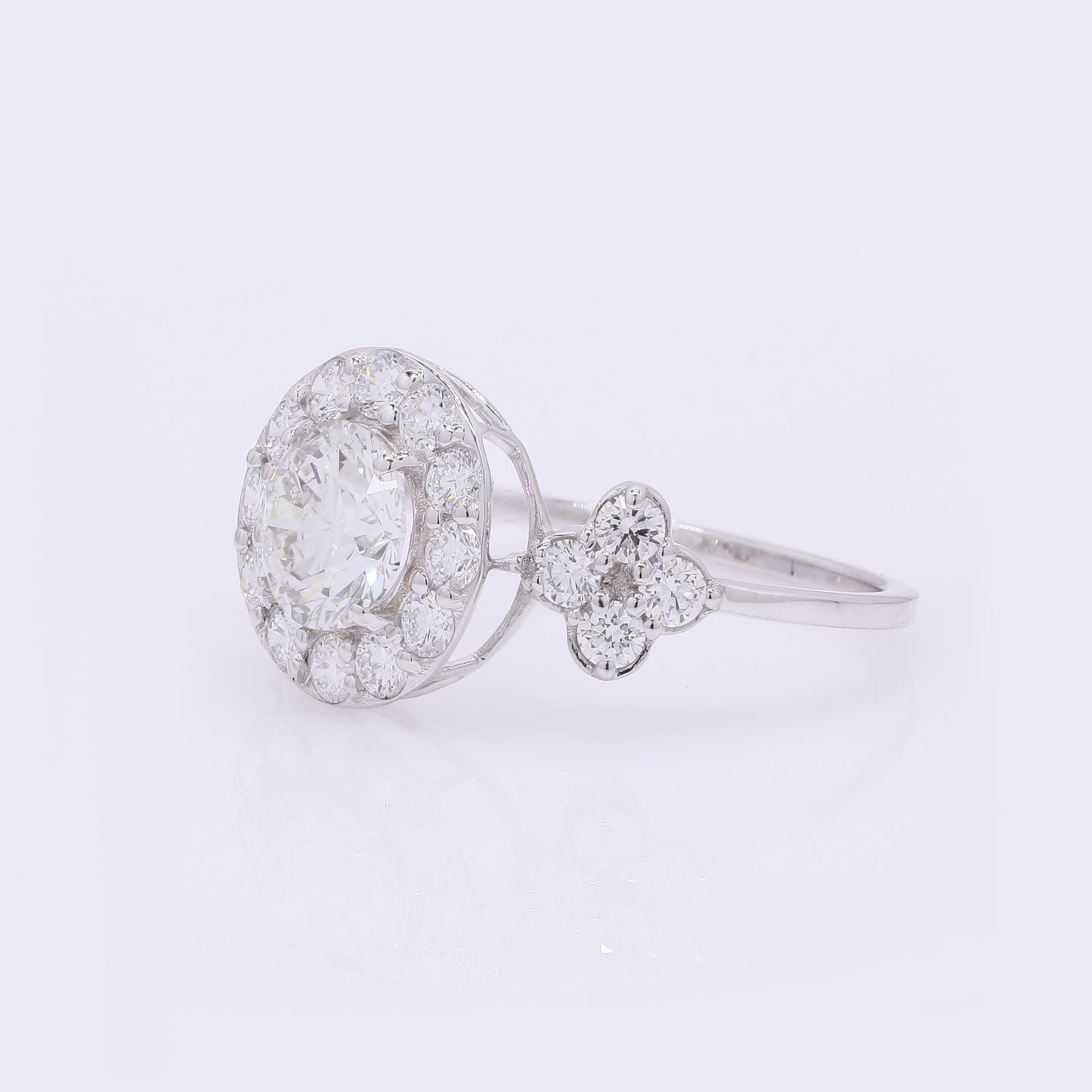 1.90 Carats Lab Grown Diamond 14K Gold Ring