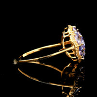 1.63 Ct Square Tanzanite 14K Gold Ring