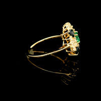 1.66 Ct Round Emerald 14K Gold Ring