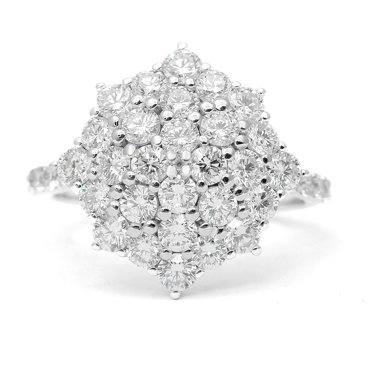 2.10 Carats Lab Grown Diamond 14K Gold Ring