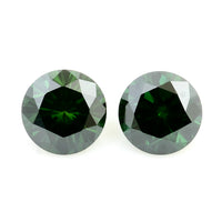 0.42 Green Diamond Round Loose Gemstone