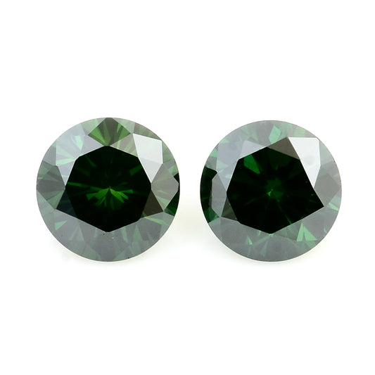 0.42 Green Diamond Round Loose Gemstone