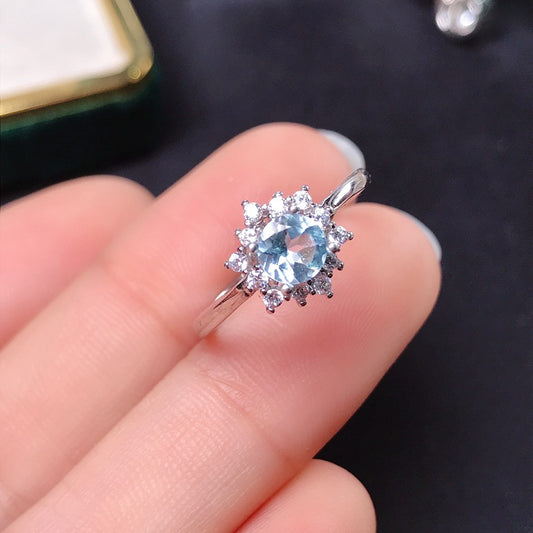 White Topaz 925 Sterling Silver Ring
