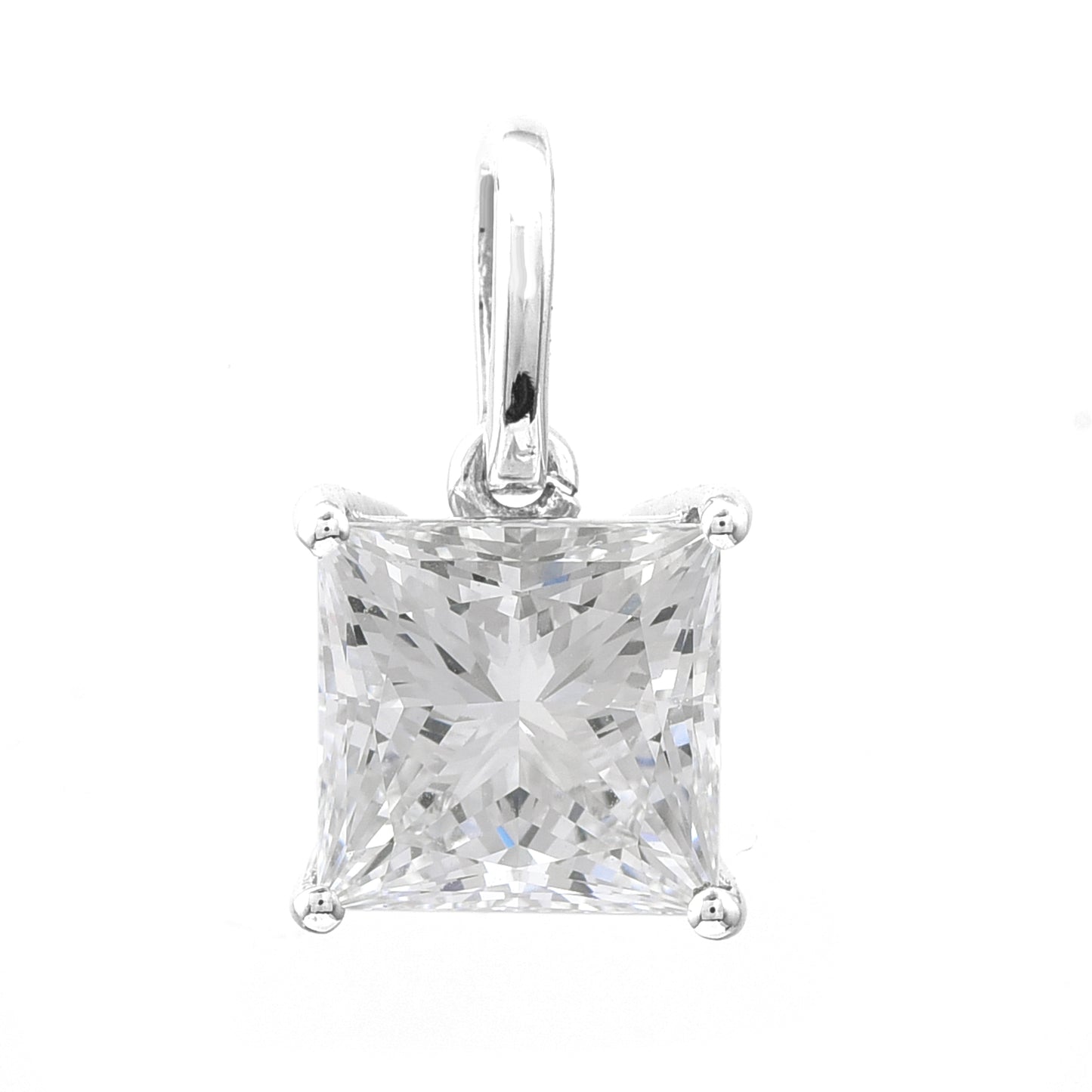 2.07 Carats Lab Grown Diamond 14K Gold Pendant