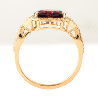 2.30 Ct Heart Mixed Cut Natural Garnet 14K Gold Ring