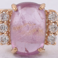 2.76 Ct Cushion Cabochon Cut Natural Spinel 14K Gold Ring