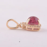1.44 Ct Cushion Tourmaline 9K Gold Pendant