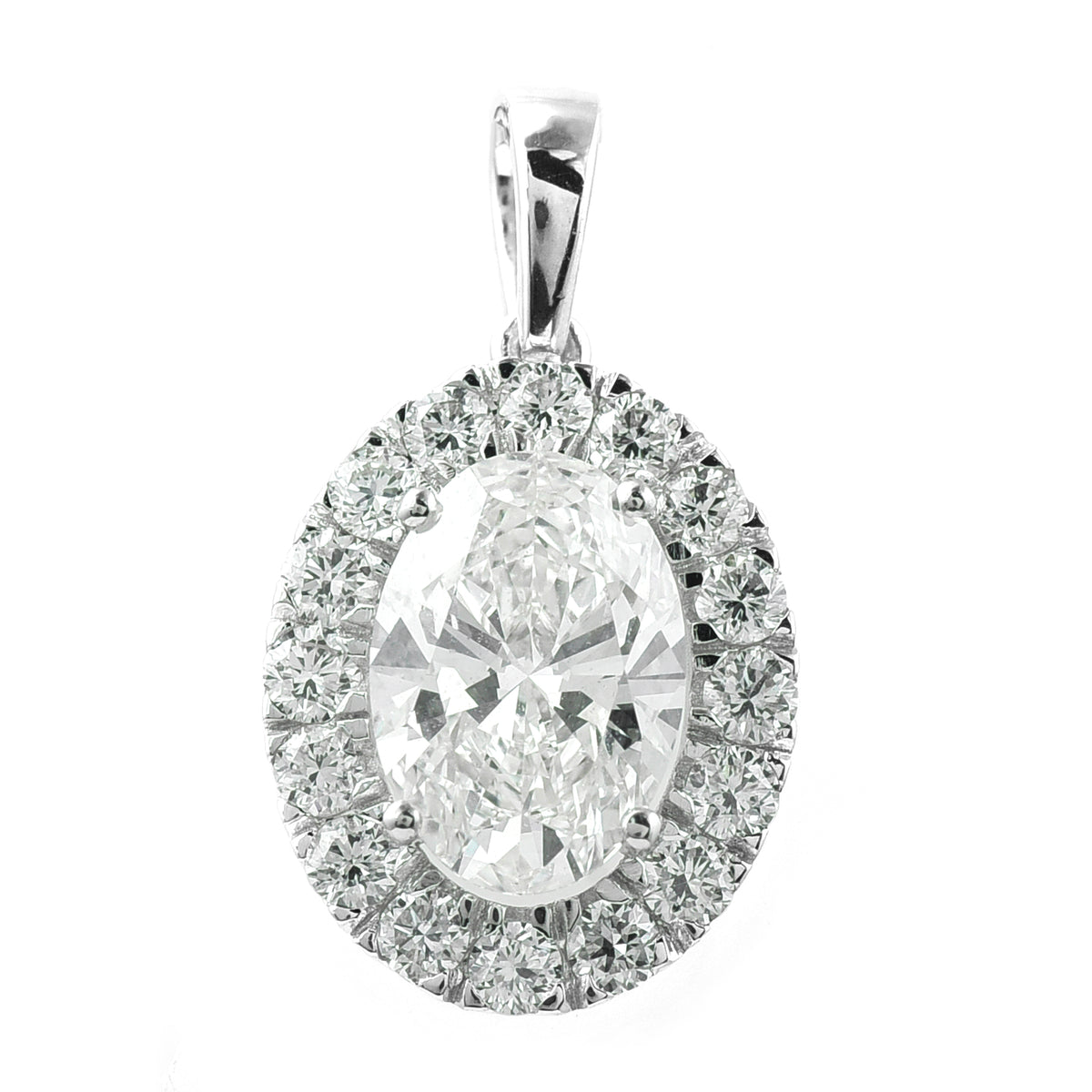 2.58 Carats Lab Grown Diamond 14K Gold Pendant