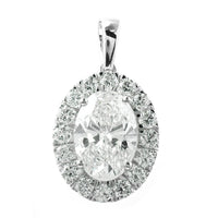 2.58 Carats Lab Grown Diamond 14K Gold Pendant