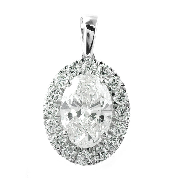 2.58 Carats Lab Grown Diamond 14K Gold Pendant