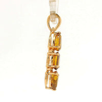 1.59 Ct Pear Yellow Diamond 14K Gold Pendant