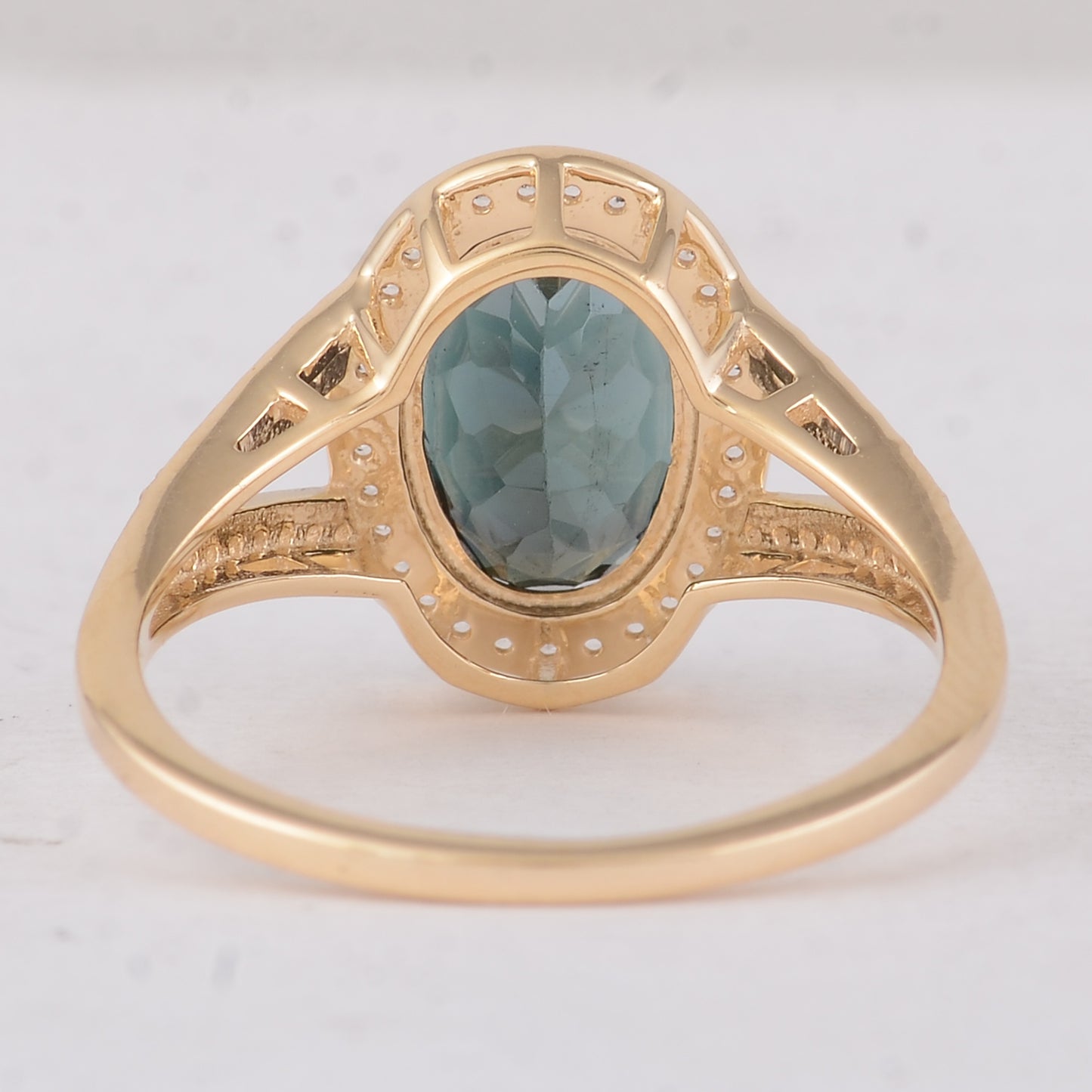 2.49 Ct Oval Tourmaline 9K Gold Ring