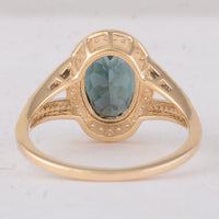 2.49 Ct Oval Tourmaline 9K Gold Ring