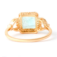 1.94 Ct Octagon Step Cut Natural Emerald 14K Gold Ring