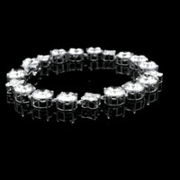 26.58 Ct Round Lab Grown Diamond 14K Gold Bracelet