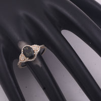 1.66 Ct Oval Mixed Cut Natural Green Tourmaline 14K Gold Ring