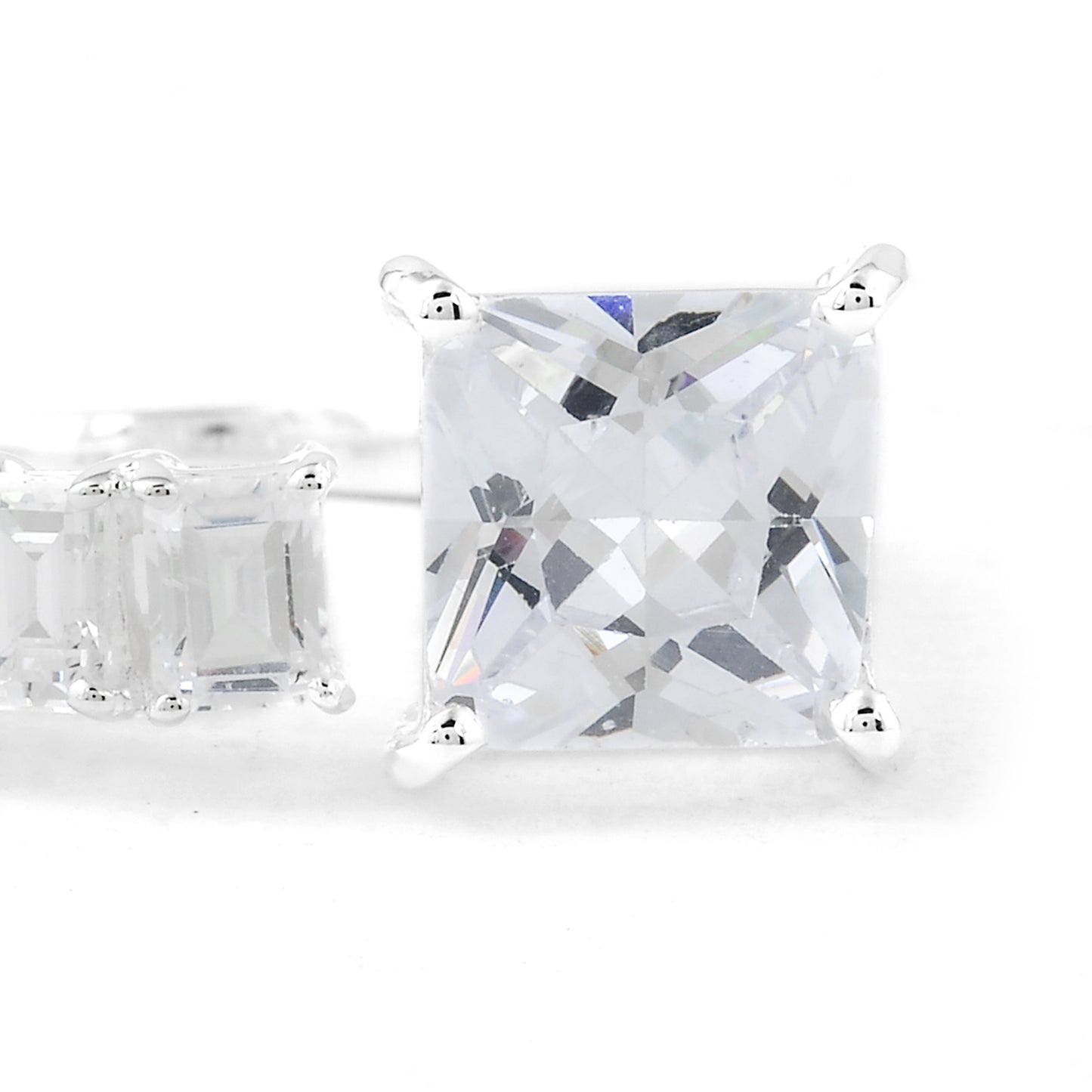 1.19 Ct Octagon Cubic Zirconia 925 Sterling Silver Ring