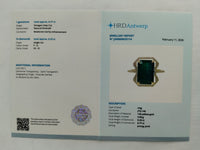7.00 Ct Octagon Step Cut Natural Emerald 14K Gold Ring