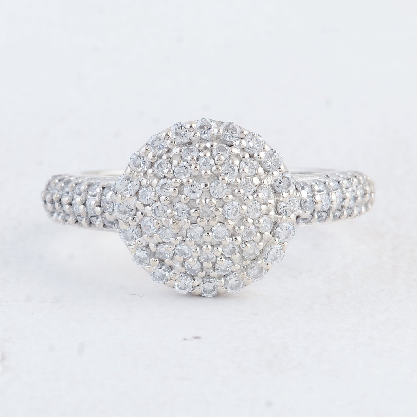 1.14 Ct Round Cubic Zirconia 925 Sterling Silver Ring