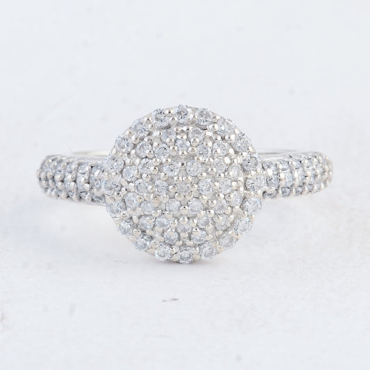 1.14 Ct Round Cubic Zirconia 925 Sterling Silver Ring